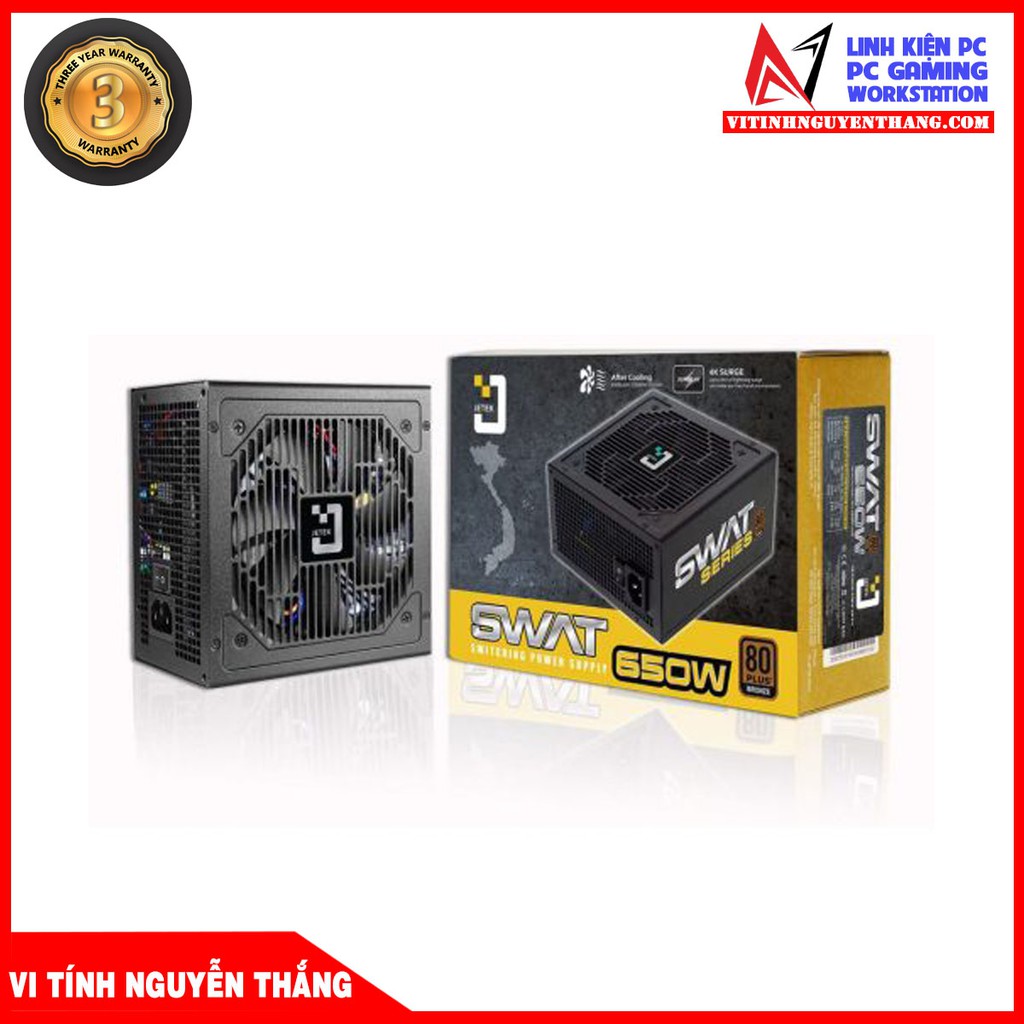 NGUỒN MÁY TÍNH JETEK SWAT 650 - 650W - 80 PLUS BRONZE