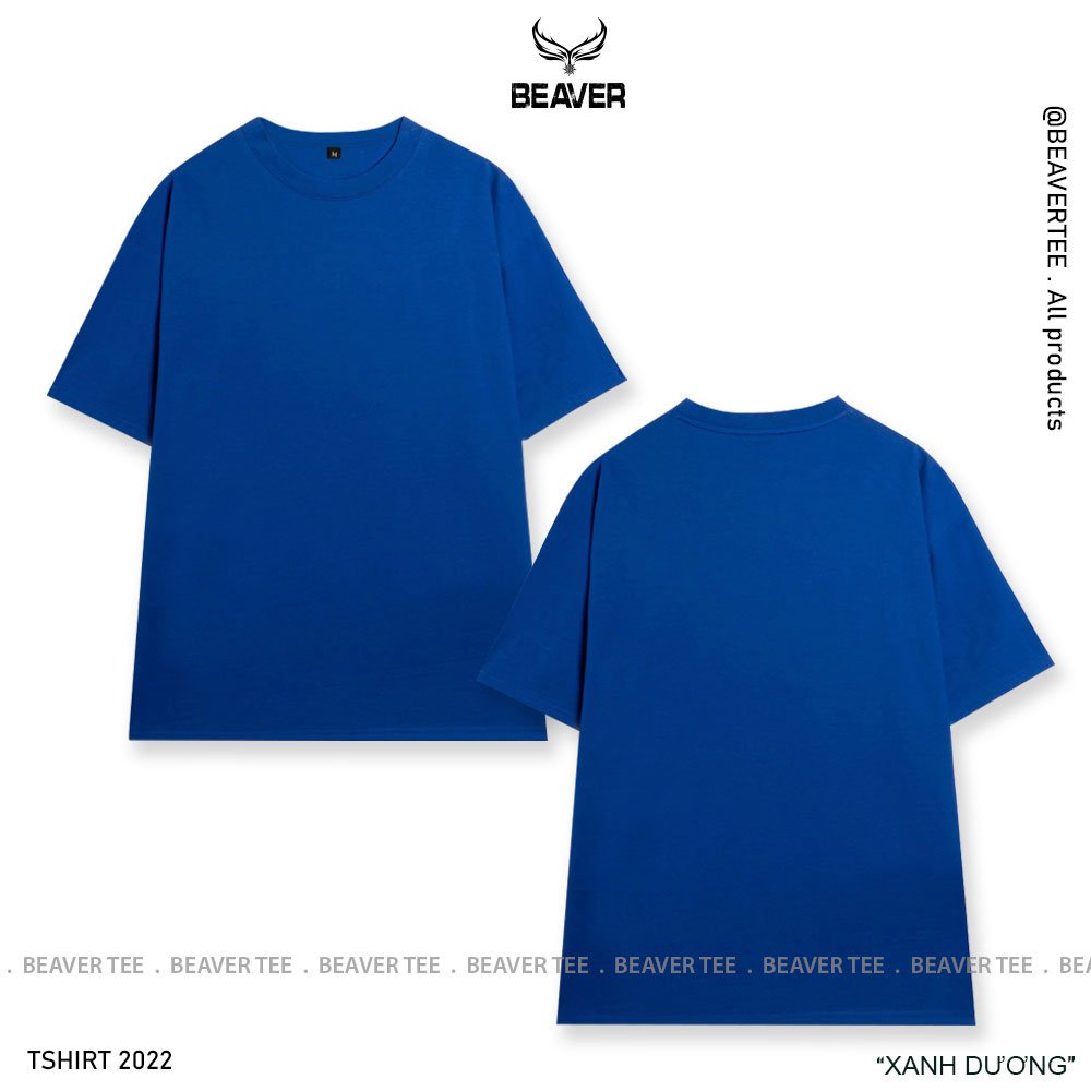 Áo Thun Unisex  BEAVER TRƠN  chất liệu 100% Thun Cotton vải 230gsm