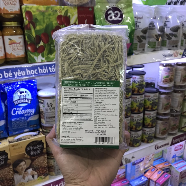 Mì Ăn Kiêng Rau Bina Bó Xôi Spinach Malaysia 250g