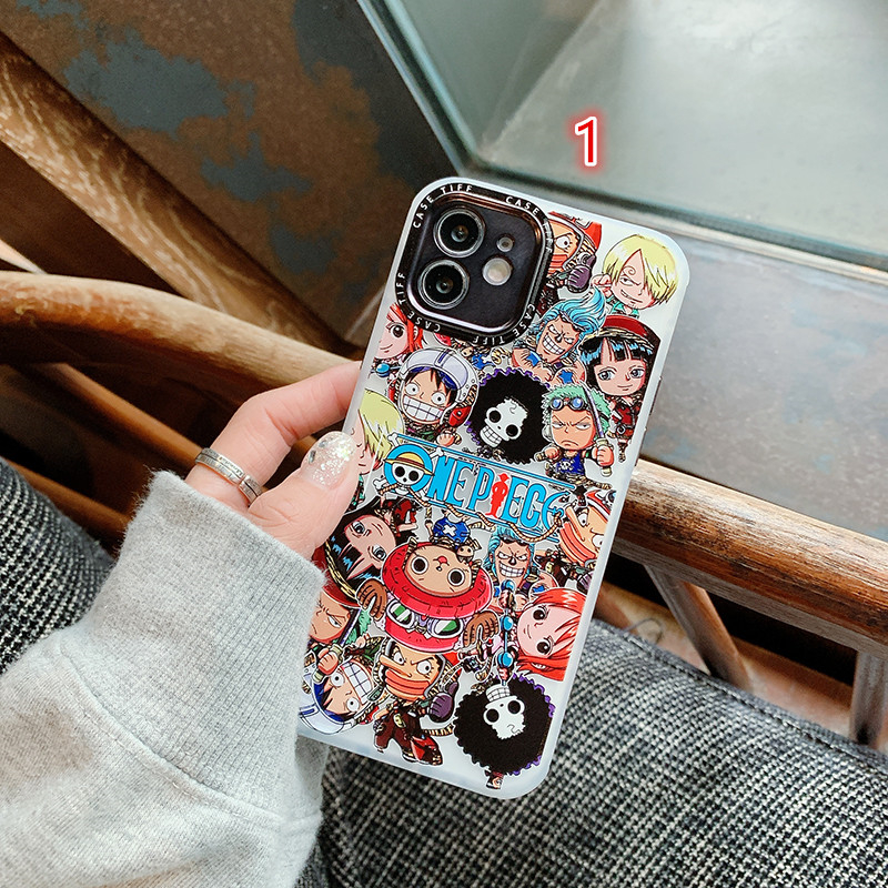 Ốp điện thoại mềm hình One Piece mạ viền bảo vệ camera thích hợp cho IPHONE 13 12MINI