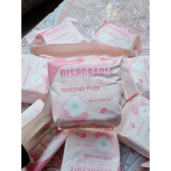 Túi 50 miếng lót thấm sữa VCoool siêu thấm, chống tràn cho mẹ