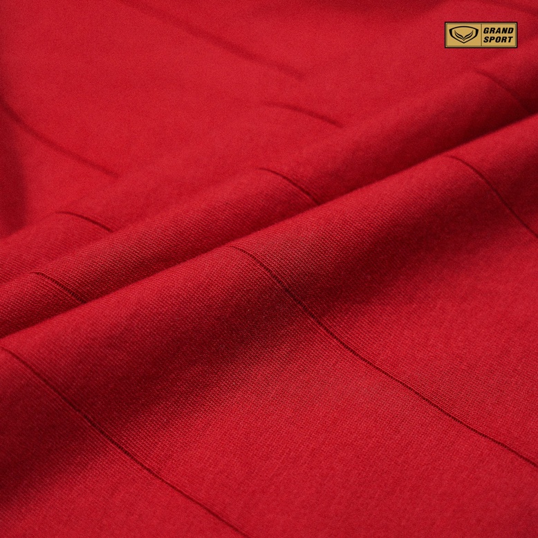 Áo Thun Unisex Cổ Động Logo Sao vàng thêu cao cấp chất liệu Cotton mịn màng thời trang Warrior12 Grand Sport Đỏ