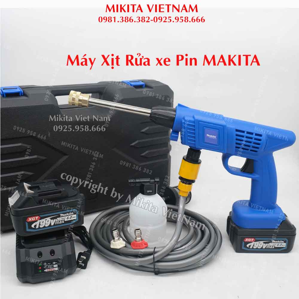 Máy Rửa xe PIN HITACHI - 199V - Rửa xe, làm vườn....