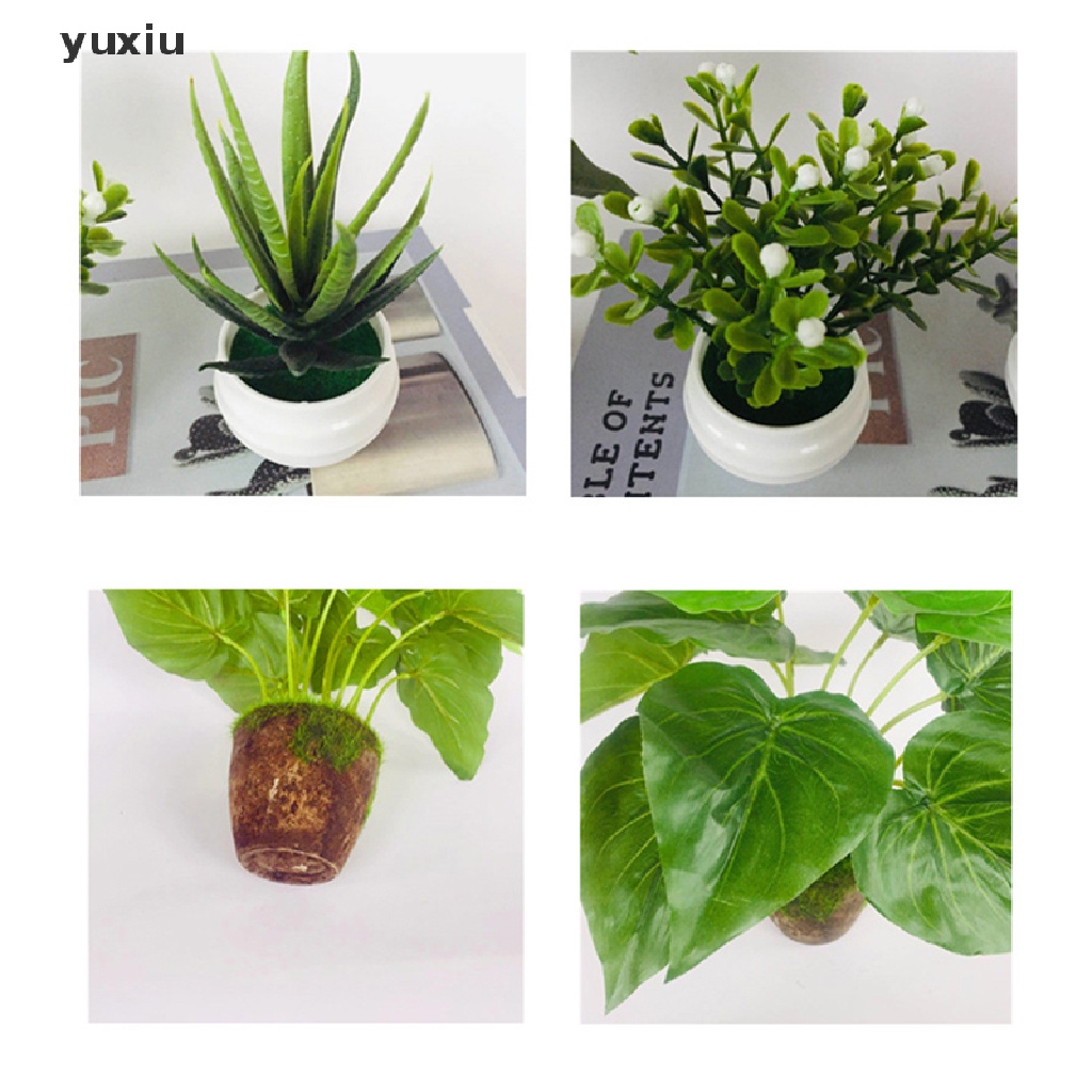 Chậu Cây Bonsai Giả Mini Để Bàn Trang Trí Văn Phòng