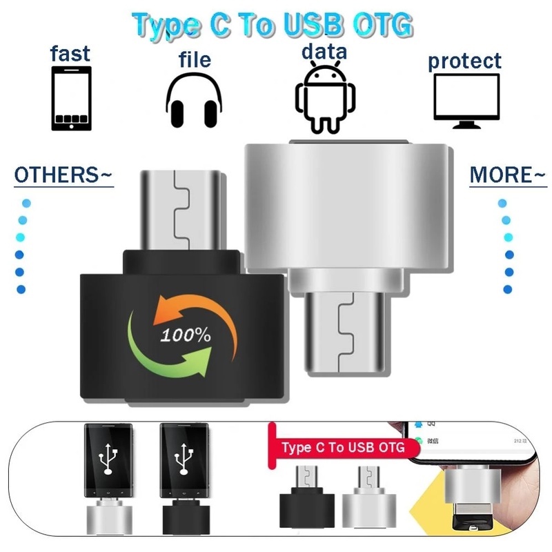 Đầu Chuyển Đổi USB Type C Sang USB 2.0 OTG Cho Điện Thoại Xiaomi Huawei Samsung