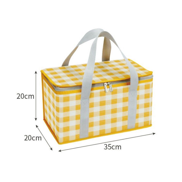 Túi Đựng Hộp Cơm Trưa Giữ Nhiệt Lót Lá Nhôm Dày Dặn Kích Thước Lớn Tiện Dụng Mang Theo Du Lịch Dã Ngoại