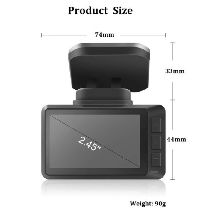 Camera hành trình ô tô cao cấp thương hiệu Phisung G3: 4K, Wifi, GPS, 2.45 inch - Màn hình 2.45 inch - Hàng Nhập Khẩu | BigBuy360 - bigbuy360.vn