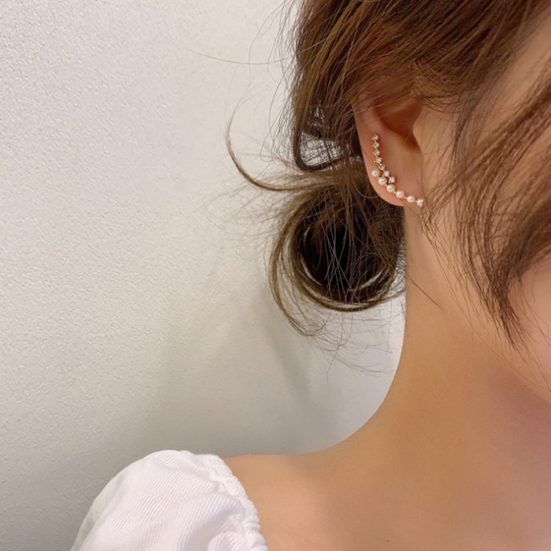 Khuyên tai mạ bạc 925 kiểu dáng xinh xắn có thể điều chỉnh kích cỡ