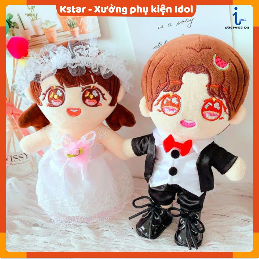 Set outfit cô dâu chú rể co doll 20-22cm
