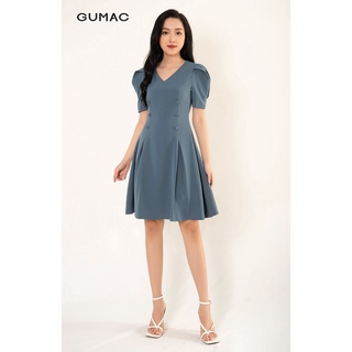Đầm xòe nút trang trí GUMAC DB3217