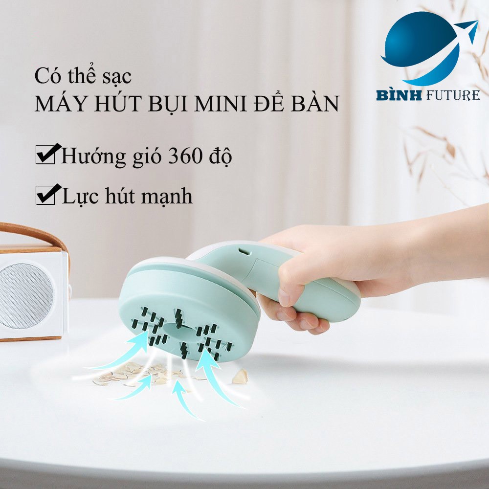 Máy Hút Bụi Mini C500, Máy Quét Dọn Bàn Di Động Không Dây Vệ Sinh Bàn Sofa Ghế Ngồi Thú Cưng Lông Thú Cưng