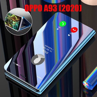 Ốp Điện Thoại Nắp Lật Mặt Gương Kiêm Giá Đỡ Cho Oppo A93 2020 A93 A 93 OppoA93