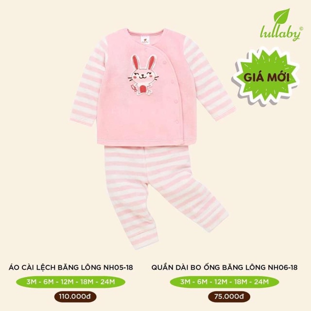 [FAFRINW05 giảm tối đa 30k đơn 150k][SALE] Bộ cài lệch băng lông Lullaby cho bé