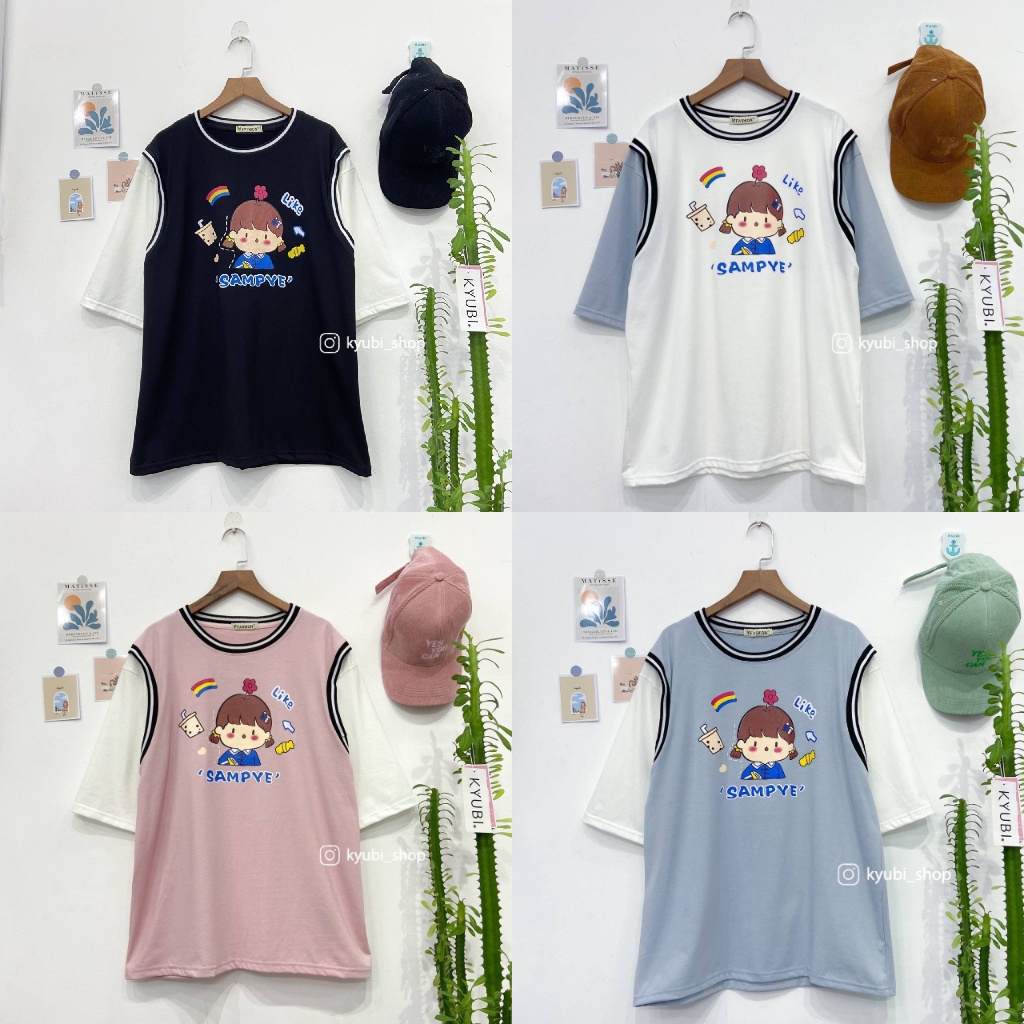 Áo thun bóng rổ layer giả 2 lớp Ulzzang chất cotton phom rộng unisex [Nhiều Mẫu LIST27,Có Mũ] - Tee Kyubi Shop ATTL27