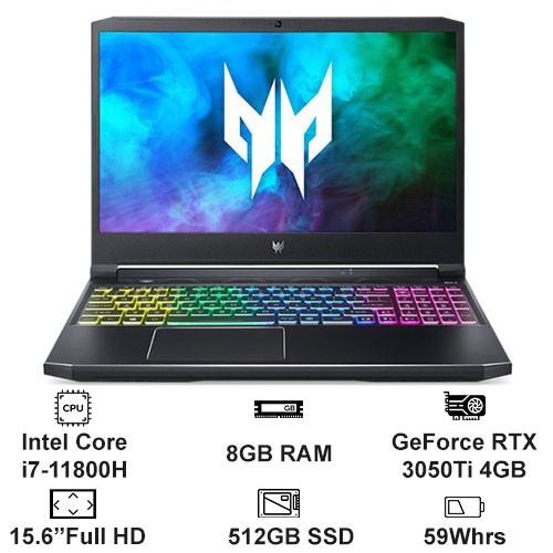 Laptop Acer Gaming Predator Helios 300 PH315-54-78W5  (i7 11800H/8GB Ram/512GB SSD/RTX3050Ti 4G/15.6 inch | BigBuy360 - bigbuy360.vn