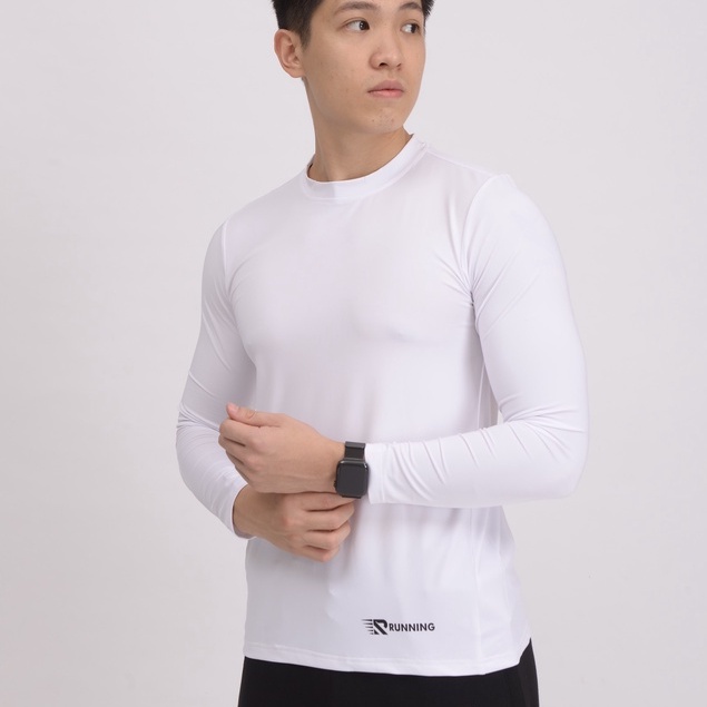 Áo thun giữ nhiệt nam cổ ngắn co giãn, áo thun giữ nhiệt thể thao Loại 1 cotton giữ ấm hiệu quả- Màu Đen | BigBuy360 - bigbuy360.vn