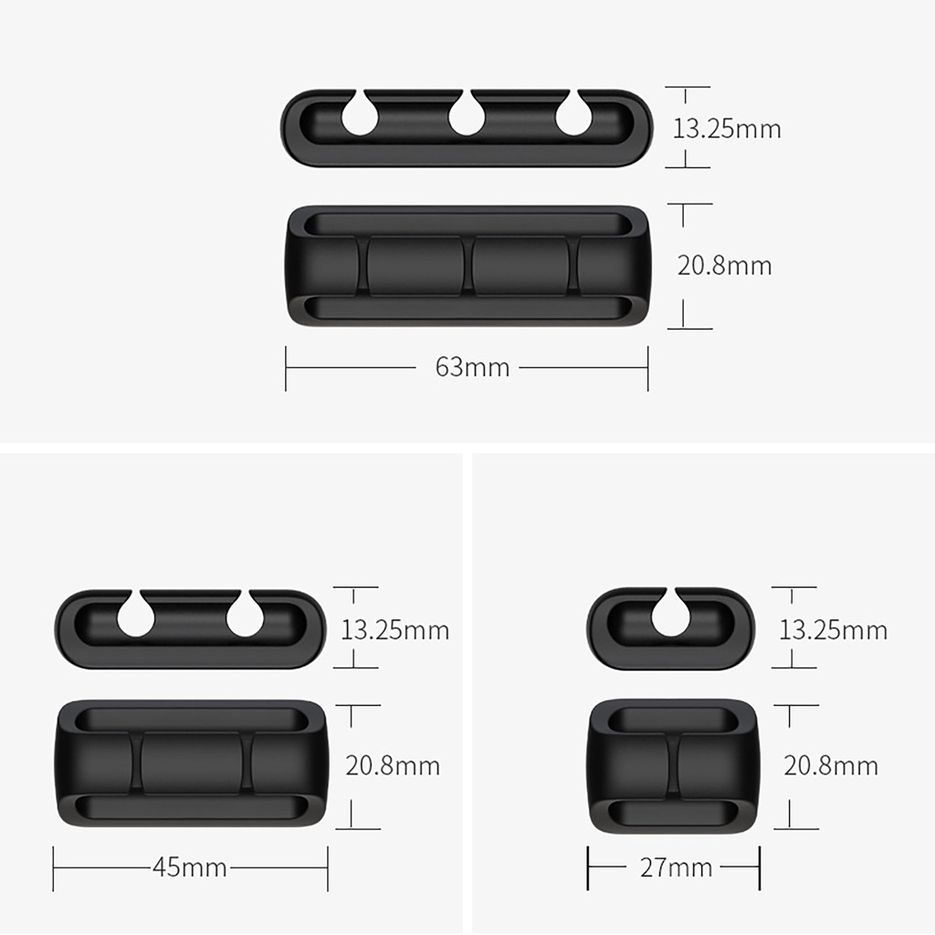 Kẹp giữ dây cáp bằng silicone tự dính đa năng cho văn phòng chất lượng cao