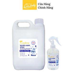 [Mã SKAMLTSM9 giảm 10% đơn 99K] Can xịt kháng khuẩn nano bạc 5L + xịt kháng khuẩn nano bạc 500ML