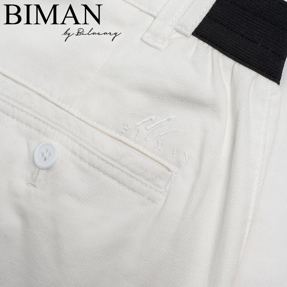 Quần đùi nam Biman by Biluxury short kaki ngố lửng khoá kéo cạp chun đứng dáng lịch lãm 5QNKB002TRK