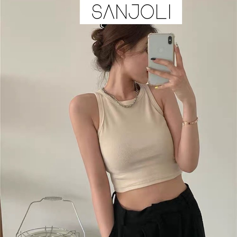 Áo Croptop Ba Lỗ SANJOLI AO008