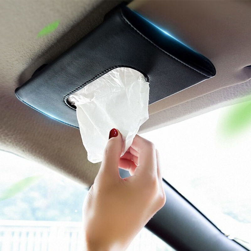 Hộp đựng khăn giấy bằng da PU cho xe hơi