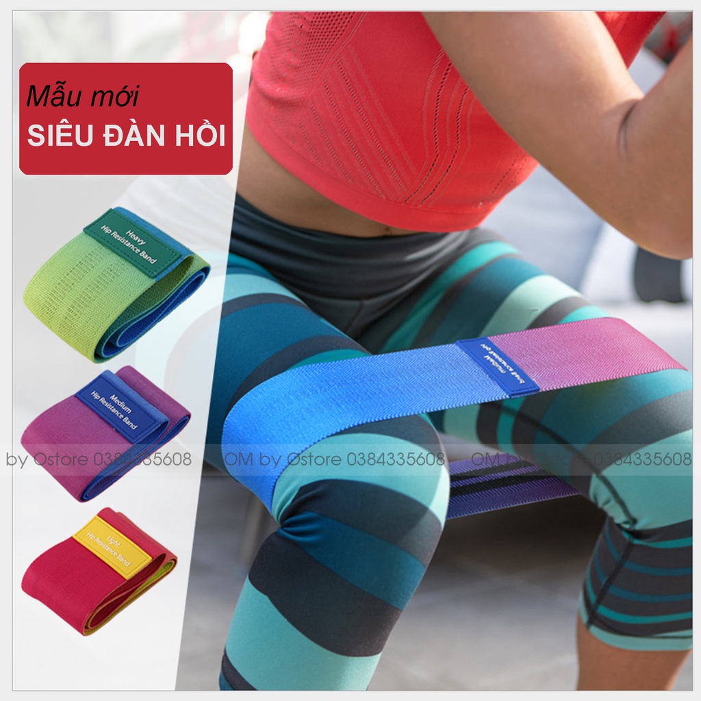 Dây kháng lực bằng vải tập gym dây tập mông đùi miniband