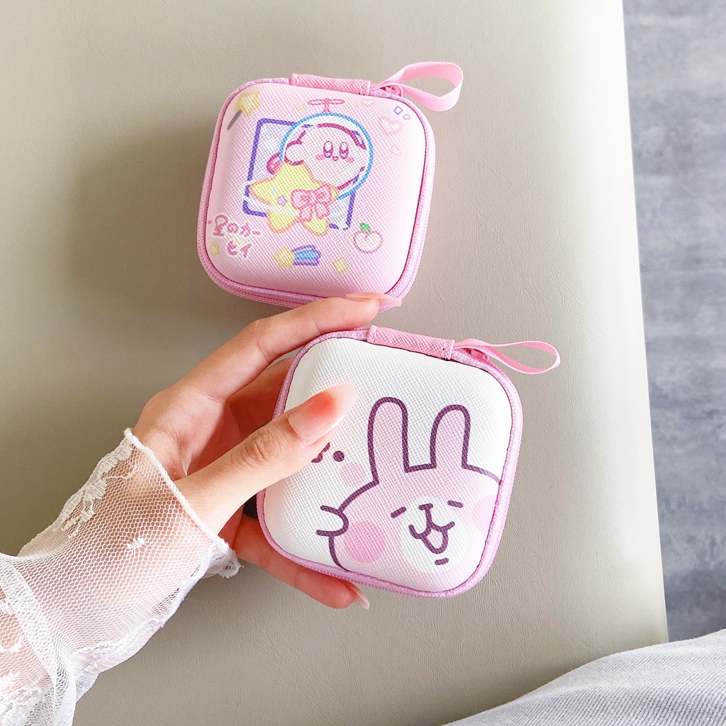 Túi Đựng Mini Hình Vuông Chất Liệu EVA Cứng Họa Tiết Hoạt Hình