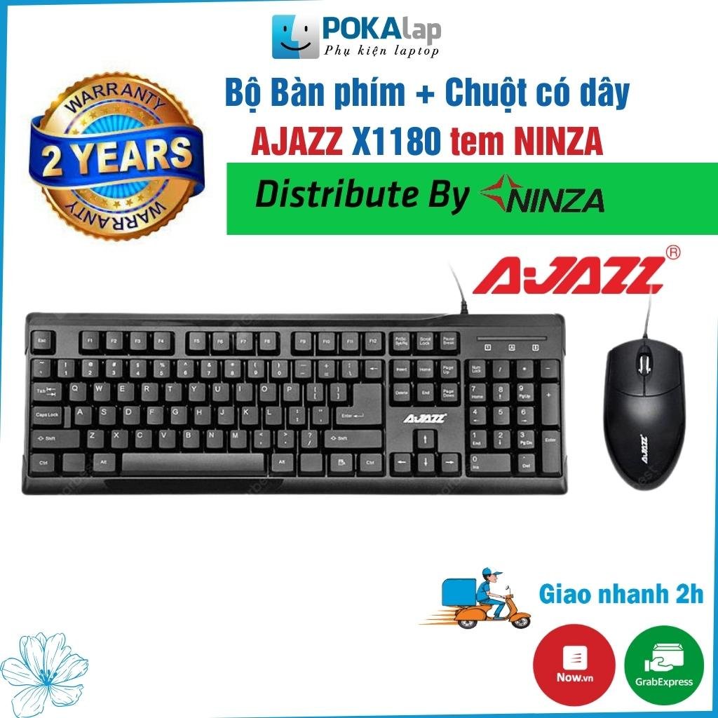 Bàn phím và chuột quang chống nước Ajazz X1180 POKA34 - Hàng chính hãng Ninja bảo hành 2 năm – POKALAP