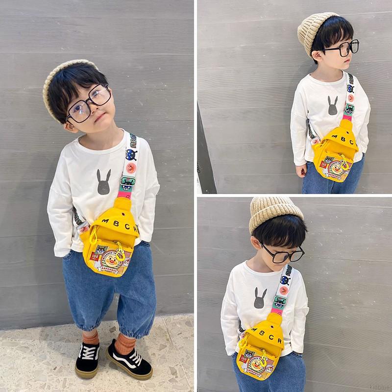 Túi đeo chéo họa tiết hoạt hình thời trang cho bé phong cách Hàn Quốc