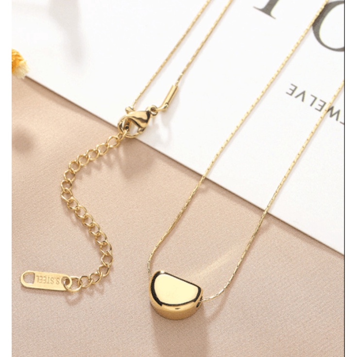 Dây Chuyền Titan Ko Han Rỉ Hạt Đậu Vàng May Mắn TT 4025