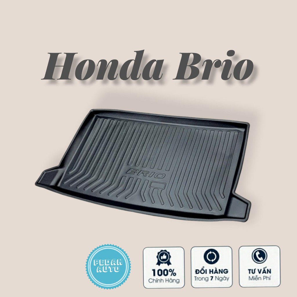 Lót cốp nhựa dẻo xe Honda BRIO 2019 2020 2021 Nhựa Dẻo Ko Mùi Đàn Hồi Chống Nước Tốt, dễ vệ sinh