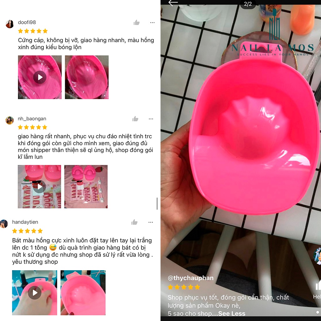 Bát ngâm tay làm nail