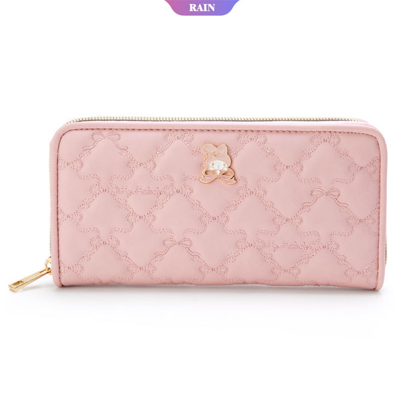 Ví Da PU Gập Dáng Dài In Họa Tiết Hoạt Hình Sanrio Cinnamoroll My Melody Hello Kitty Dễ Thương Kích Thước 19x2.5x10cm Cho Nữ