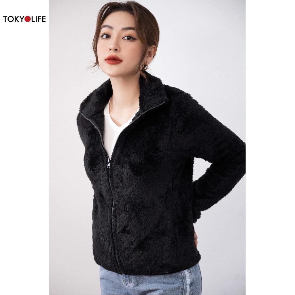 Áo Khoác Lông Cừu Nhân Tạo Cao Cấp, Siêu Ấm Nữ dài tay TOKYOLIFE J1/I9FLJ506H