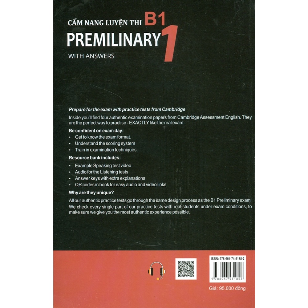 Sách - Cẩm Nang Luyện Thi B1 - Premilinary 1 (With Answers)