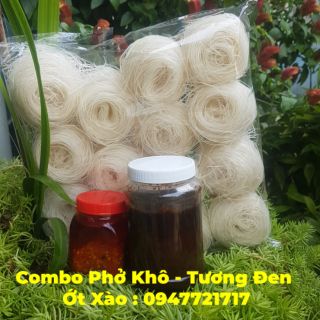1KG PHỞ KHÔ GIA LAI CHÁNH GỐC+ 0.5KG TƯƠNG ĐEN + 200g ỚT XÀO