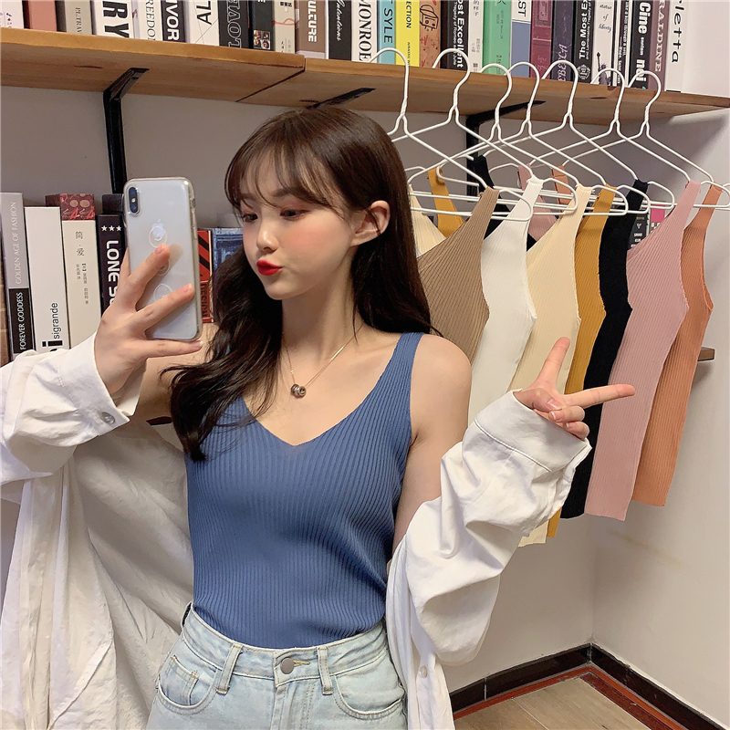 Áo Len Không Tay Cổ Chữ V Phong Cách Hàn Quốc Dành Cho Bạn Nữ | BigBuy360 - bigbuy360.vn