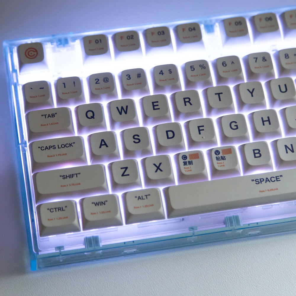 140 Phím Plastic Keycap XDA Hồ sơ retro PBT DYE SUB Bàn phím cơ học Keycaps