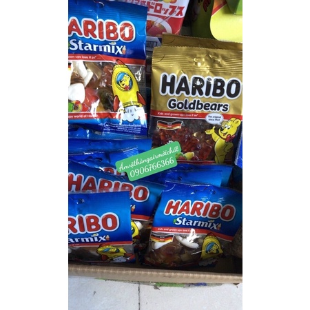 Kẹo Dẻo Haribo Gold Bears/Star Mix Gói 80g - Date 2023