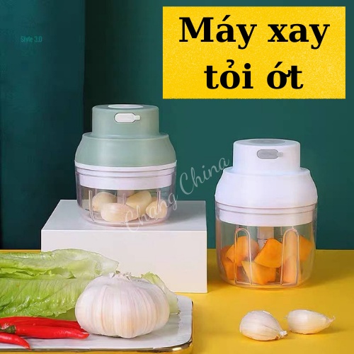 [HÀNG CHÍNH HÃNG CAO CẤP] Máy xay mini sạc điện, xay tỏi ớt thịt đồ ăn dặm cho bé