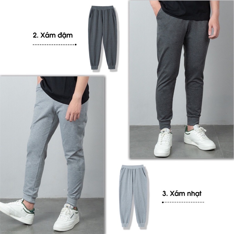 Quần nỉ nam nữ bo chân chất liệu da cá