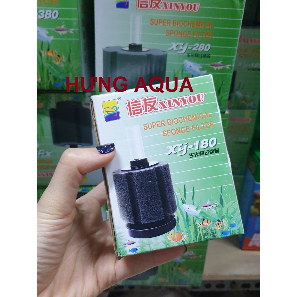 Lọc vi sinh - Lọc sủi vi sinh bể cá XY-180, XY 280, XY 380, lọc sủi hơi vi sinh bio cho bể cá