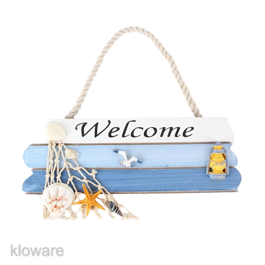 Biển hiệu Welcome bằng gỗ treo tường trang trí