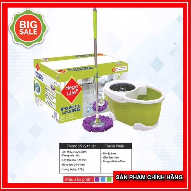 Thùng lau nhà megahom 360 siêu bền chính hãng