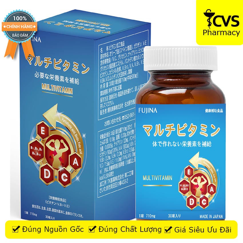 MULTIVITAMIN FUJINA NHẬT BẢN 30 viên hỗ trợ tăng cường &amp; bảo vệ sức khỏe của mắt - Cvspharmacy