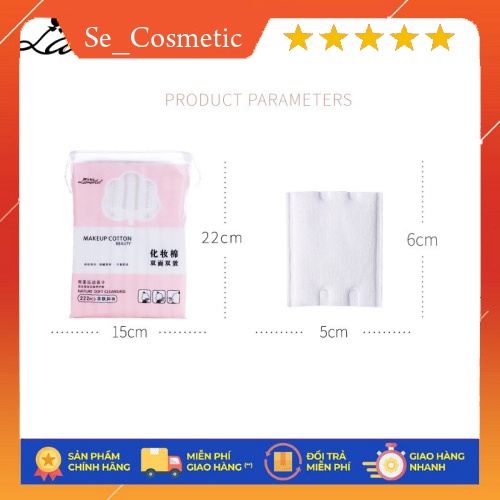 [Chính Hãng] Bông Tẩy Trang Gói 222 Miếng Make Up Cotton Beauty Nature Soft Cleansing Loại 3 Lớp Của Laneila -W169-C02T3 | BigBuy360 - bigbuy360.vn