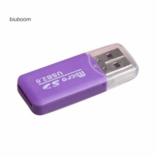 【biuboom.TF】Mini USB 2.0 TF Micro Security Digital Memory Card Reader Adapter for Laptop