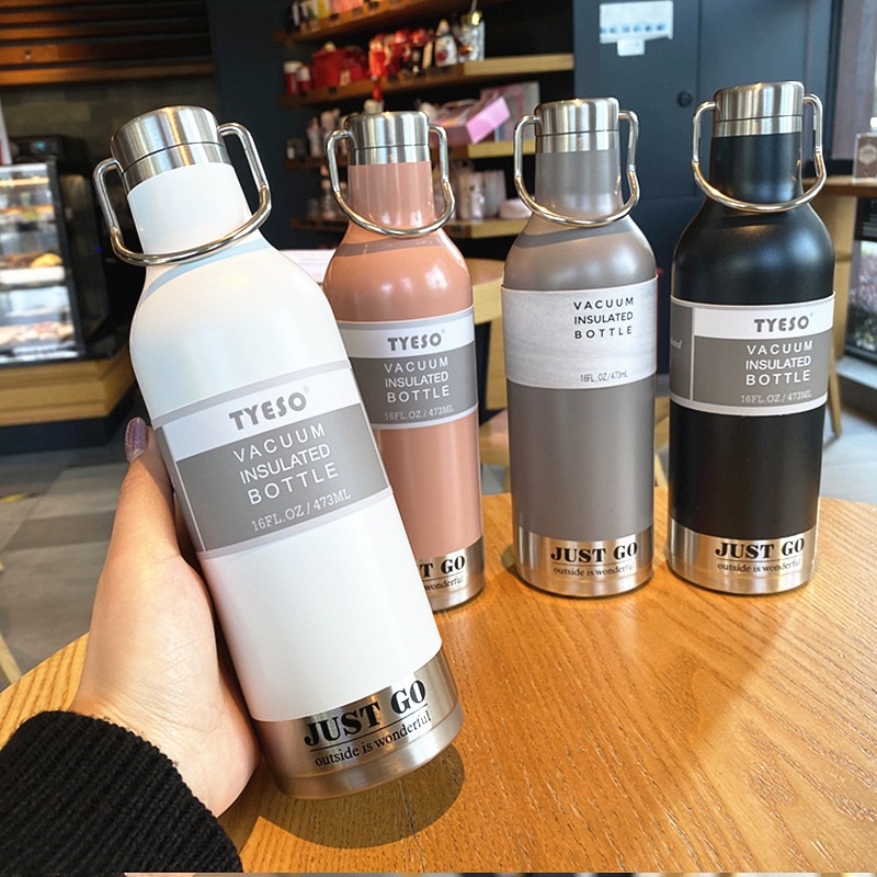 Bình giữ nhiệt Tyeso 473ML phong cách Retro Hàn Quốc