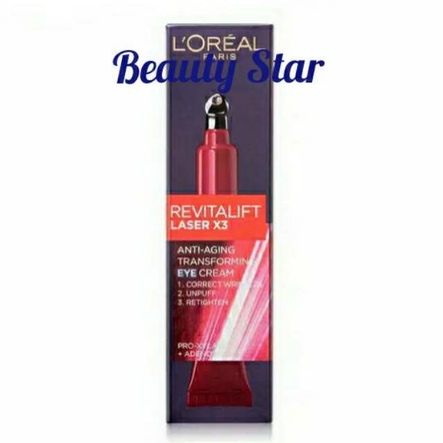 (Hàng Mới Về) Kem Dưỡng Da Mắt Loreal Paris Revitalift Laser X3 15ml