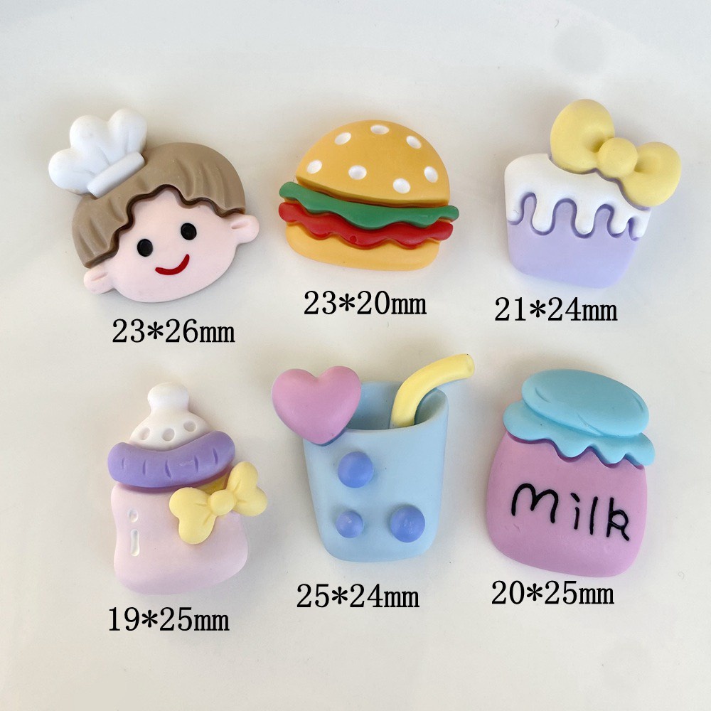 Charm (C446) slime/ Dụng Cụ Charm Trang Trí [Ko Keo &amp; Nút] Em Bé &amp; Món Ăn - 01 Cái